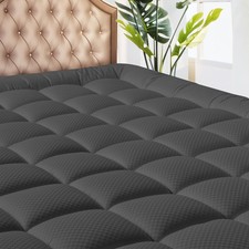Bedding Quilted Fitted Full Mattress Pad Cooling Breathable Fluffy Soft Mattress