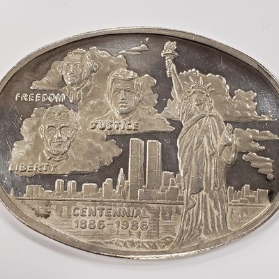 1986 Statue of Liberty Centennial 3 oz .999 Silver Medal Standard
