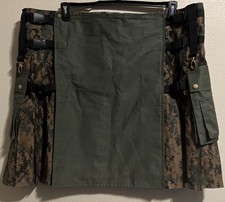 New Camouflage Kilt Mens Traditional Tactical Kilt Military Style Size 53. J2101