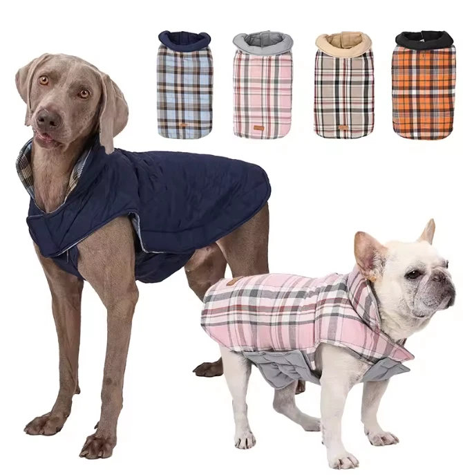 Abrigo de invierno reversible para perro (tallas XS-3XL) Foto 4 de 4