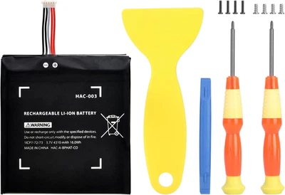 SUPERSMASH MEDIA REACELL Replacement battery for Nintendo Switch console, HAC-003 HAC-001 Battery