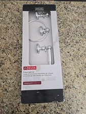 Brand New Sealed Delta Greenwich  Bath Hardware Set Chrome 3-Pc/Set 138284 