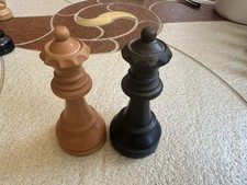 2 Holz Schachfiguren Damen H&ouml;he 82mm Durchmesser 38 mm