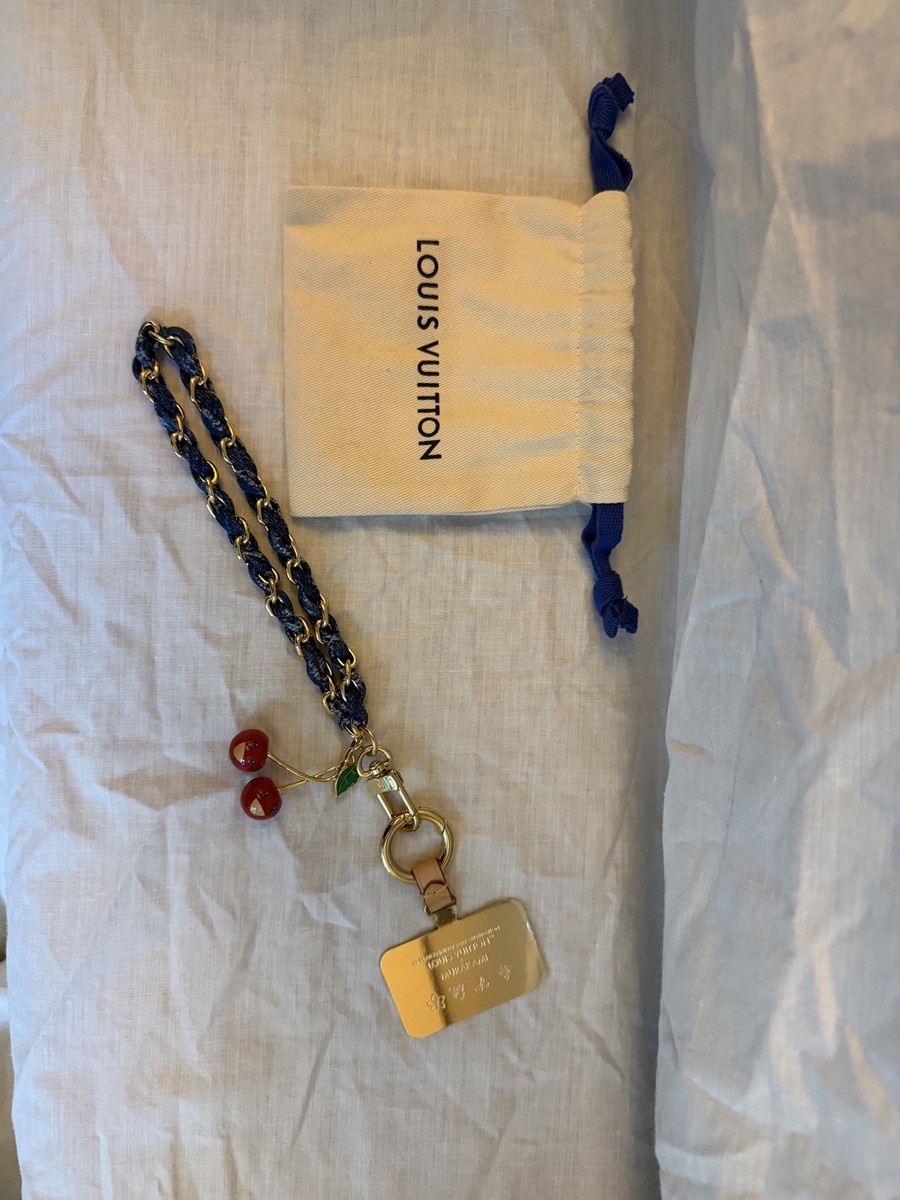 LOUIS VUITTON x MURAKAMI Cherry Monogram Denim Phone Holder Bag