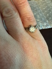 Kabana Sterling Silver 925 Dainty Cubic Zirconia CZ Simulated Size 5 Ring 