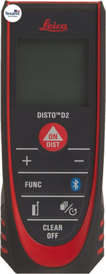 DISTO D2 New 330Ft Laser Distance Measure with Bluetooth 4.0, Black/Red, 1.7 X 1