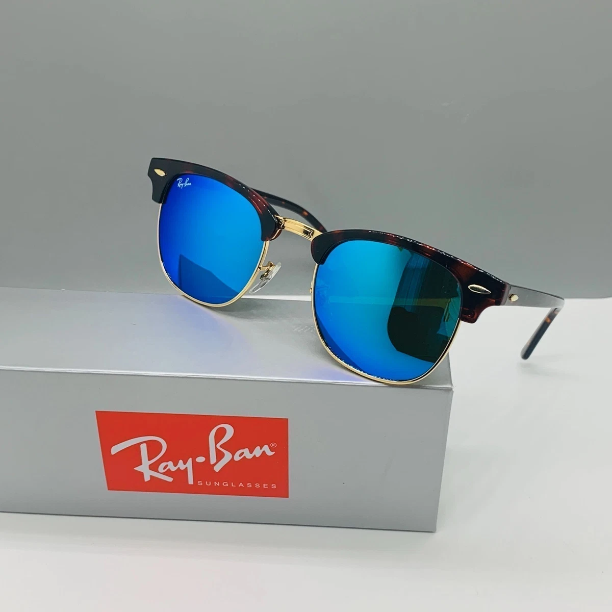 Ray-Ban Clubmaster Blue Blue Sunglasses for Men for sale | eBay