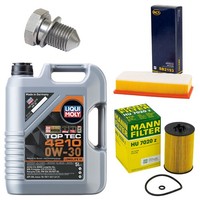 MotoröL Filter Set 0W-30 5 Liter + ÖLablassschraube FüR Audi A4 Q5 A5 2.0 Tdi