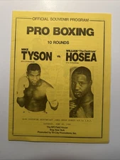 Mike Tyson vs William Hosea 1986 Official Program; Tyson’s 23rd Fight & 21st KO