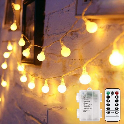 Battery Operated String Lights Bedroom - 52FT 2 Pack 120 LED Battery Powered ...