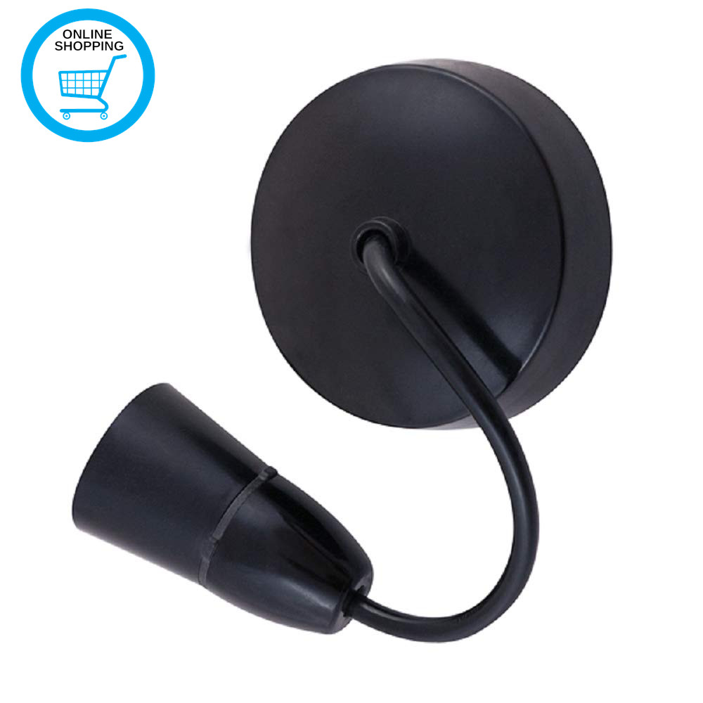 6"" 100W T2 Black Ceiling Pendant Lampholder E27 ES
