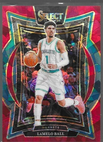 2024-25 Panini Select #31 LaMelo Ball Red Cracked Ice Prizm