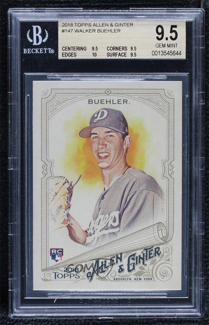 2018 Topps Allen & Ginter Walker Buehler #147 BGS 9.5 GEM MINT Rookie RC 8nf