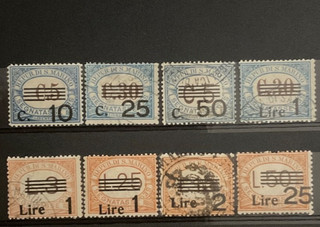 San Marino 1936 39 Complete Series MLH Tax Marker Used