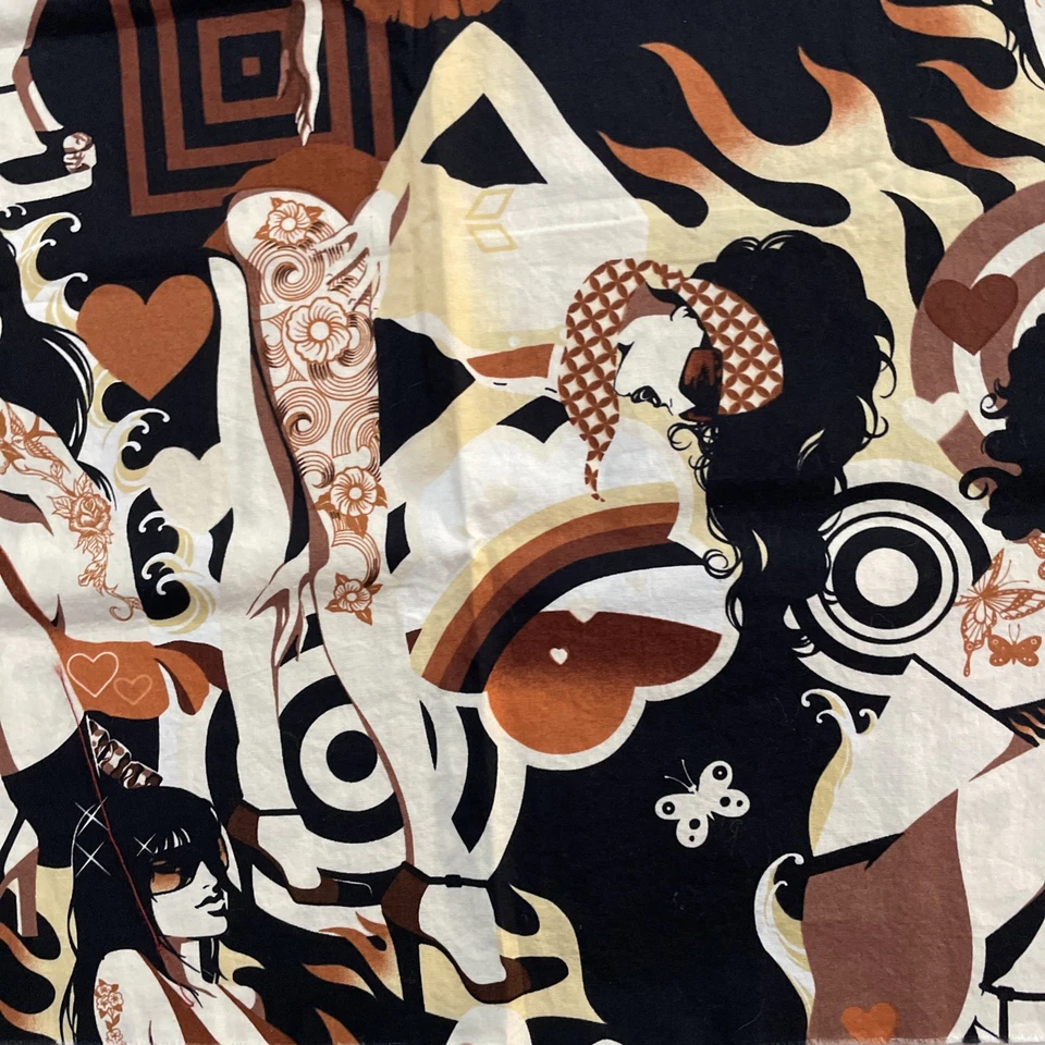 Alexander Henry Inked 2006 Tattoo Girl Fabric 1 Yard Rare OOP 100% Cotton - Image 4 of 4