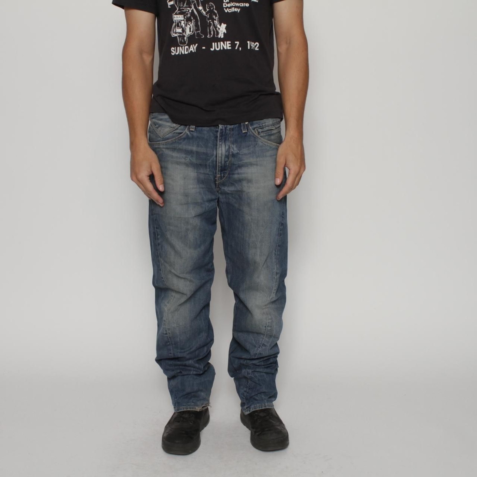 LEVIS ENGINEERED WASHED BLUE TECHNICAL DENIM - image 2