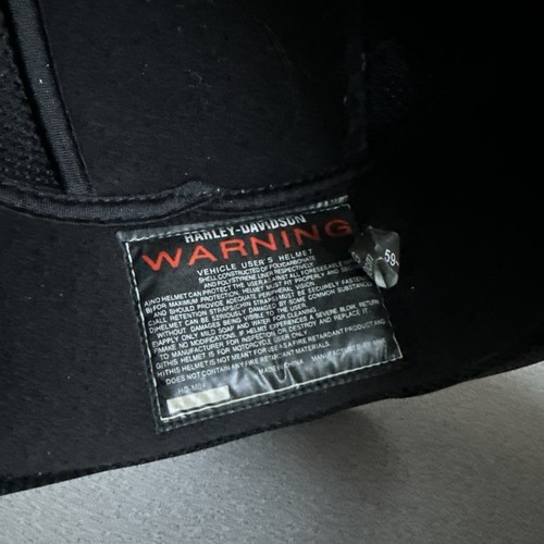 Harley Davison HD-M04 Black Matte W/Orange Flames Half Helmet Size L 59-60 CM - Picture 6 of 8