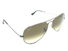 Ray-Ban RB 3025 004/78 Gunmetal Aviator Sunglasses Brown Gradient 58-14 Italy