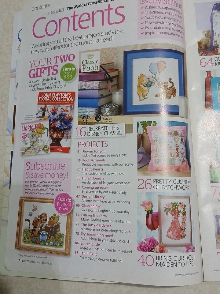 The World Of Cross Stitching Magazine Issue 163 Winnie The Pooh And Friends - Image 2 of 4