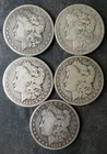 1879 S, 1883 O, 1885, 1890 O, and 1892 O $1 Morgan Silver Dollars