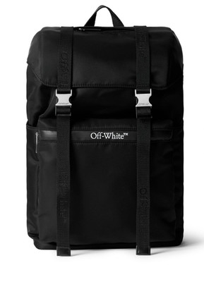 New Limited Off White Flap Backpack Bag with Interior Laptop Compartment