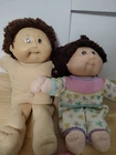 1986 rare Vintage Cabbage Patch Kids Doll W/One Tooth Lot W/Girl Doll 2 CPK