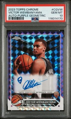 2023-24 Topps Chrome Wembanyama RC Auto ALIEN Inscription True 