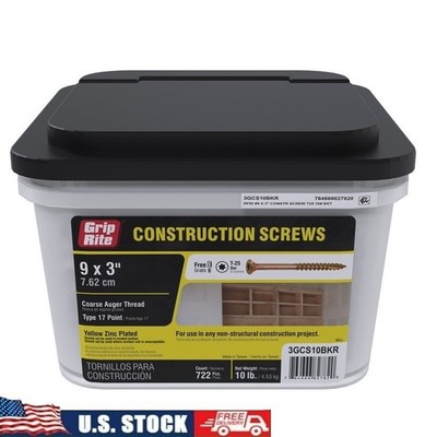 Interior Gold Construction Screws T-25 Star Drive Type 17 Point 722 pcs