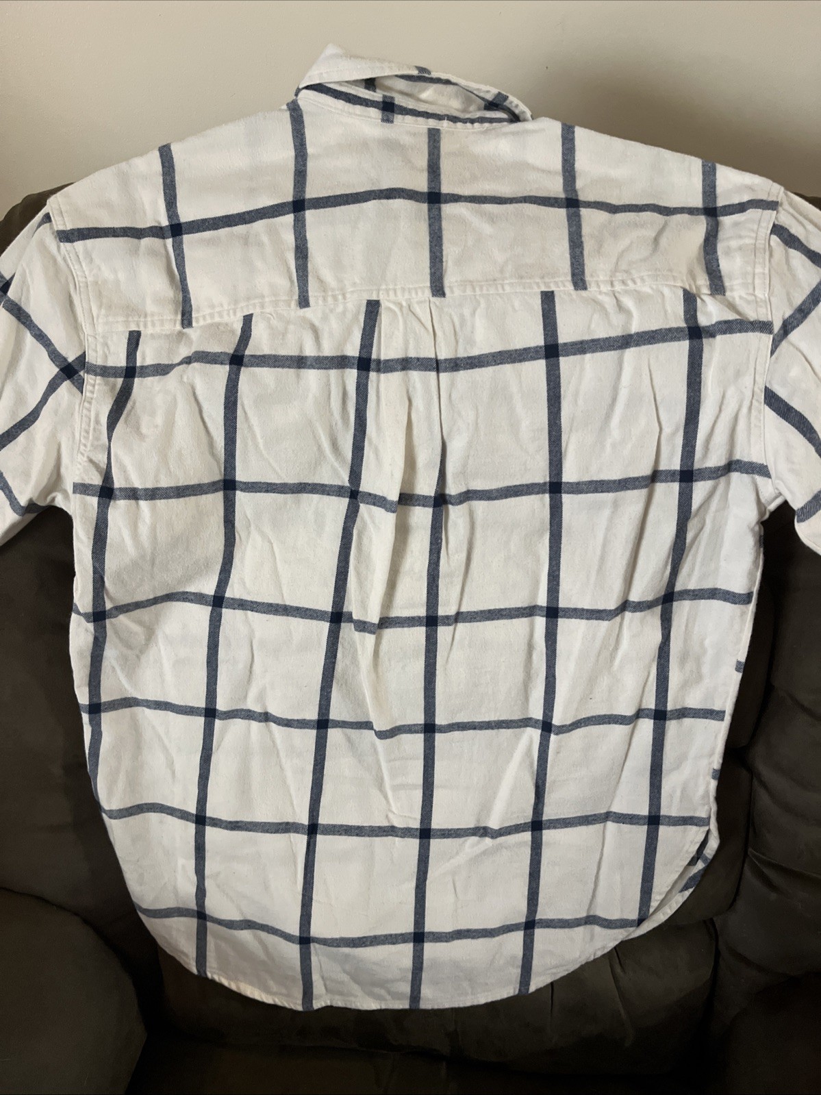 Universal Thread Women White Plaid LongSleeve ButtonDown Shirt Size XS