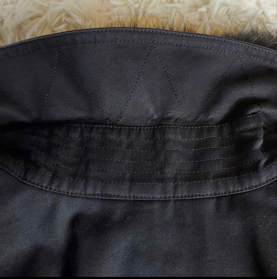 Burberry   London Trench Coat Blue Fox Fur Black 40 thumbnail 9