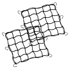 Cargo Nets for Motorcycle Helmet 16"X16" Elastic Bungee Net Storage Featuring...