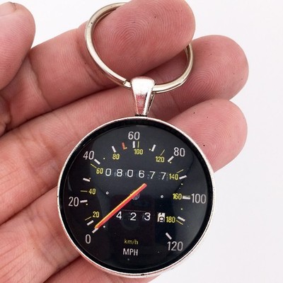 Vintage Volvo 120 MPH Speedometer  1.2'' Diameter Keychain