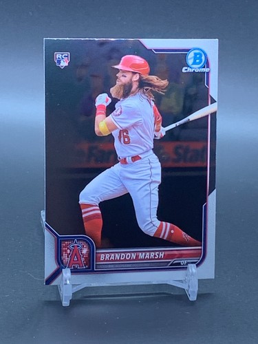 2022 Bowman Chrome Base Rookie #70 BRANDON MARSH Los Angeles Angels RC - Afbeelding 1 van 2