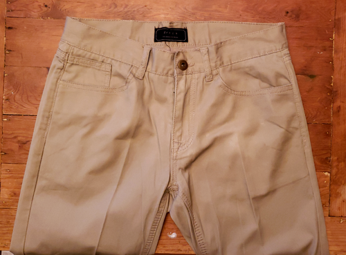 21 Men An American Brand Mens YM Khaki Casual Bottom Pants Flat Front Size Small - Picture 11 of 20