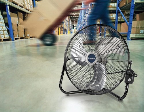 Lasko High Velocity Wall Mount Floor Fan with Pivoting Head 3 Speeds 20" Black - 第 9/12 張圖片