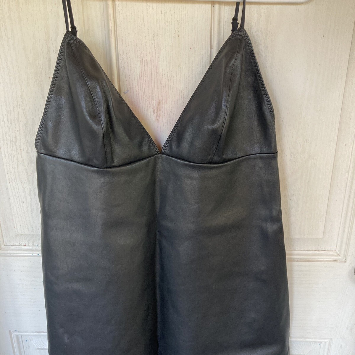 Victoria Secret Dress Sz Med Mini Faux Leather Slip Black Adjustable Strap Fun | eBay Victoria Secret Dress Sz Med Mini Faux Leather Slip Black Adjustable Strap Fun | eBay