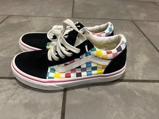 VANS Multicolor checkered sneaker shoes YOUTH SIZE 2.5