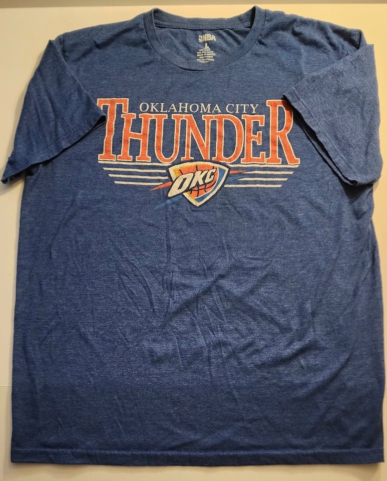 Oklahoma City Thunder TShirt Blue Short Sleeve NBA Apparel OKC Logo
