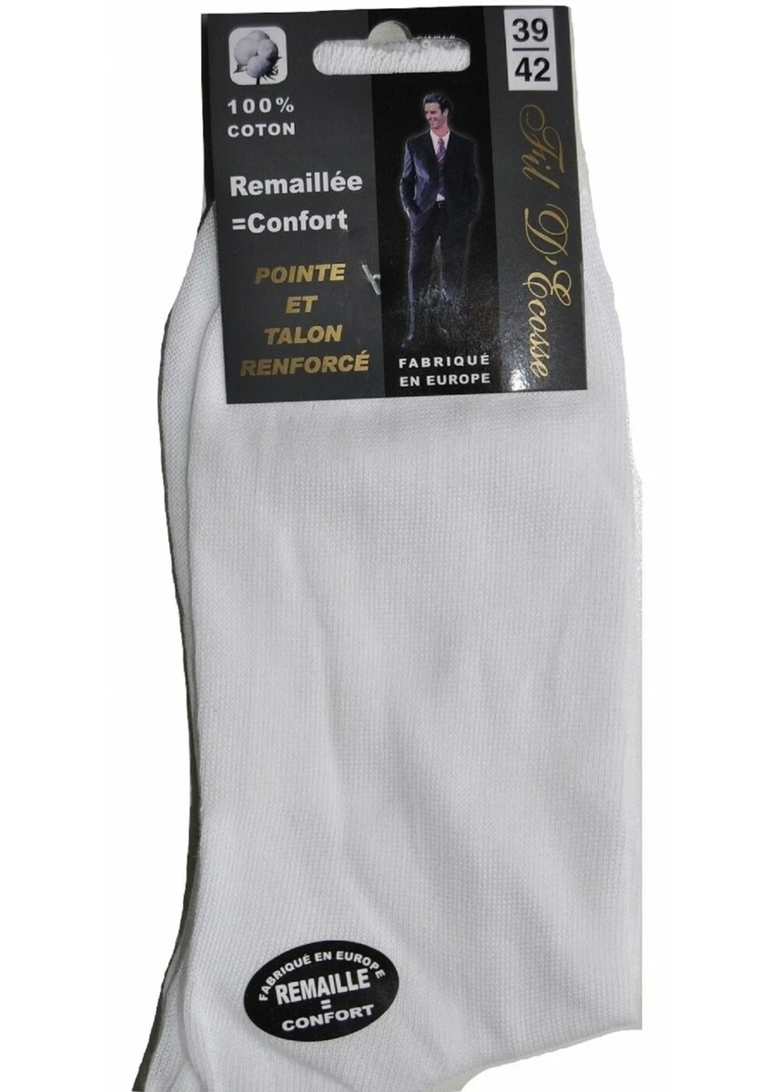 G.T.I. 6 Paires de Chaussette homme Fil d cosse 100 Coton