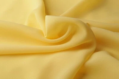 CHIFFON Stoff Meterware weich fallend fein Kleid Bluse HELLGELB EUR 4,99/m - Bild 1 von 2