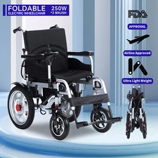 500W Folding Electric Wheelchair All Terrain Heavy Duty Portable Wheelchair USi0