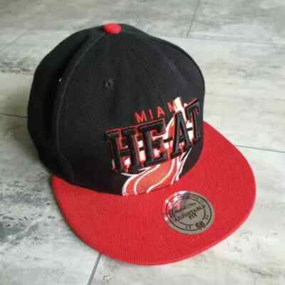 Miami Heat Cap - NBA Hardwood Classics Mitchell & Ness Mütze Basecap rot schwarz