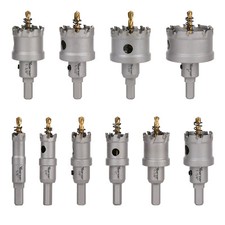 Carbide Tip TCT Hole Saw Cutter Drill Bit Set Metal Stainless Steel 1/2" to 10"