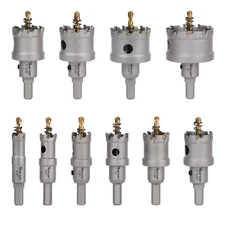 Carbide Tip TCT Hole Saw Cutter Drill Bit Set Metal Stainless Steel 1/2" to 10"