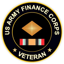 US Army Finance Corps Veteran Bumper Sticker Military Vinyl Soldier Decal 5"