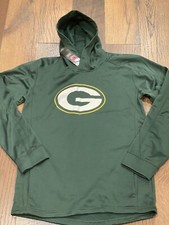 Green Bay Packers NFL Youth Boys Green Logo Hoodie - NWT