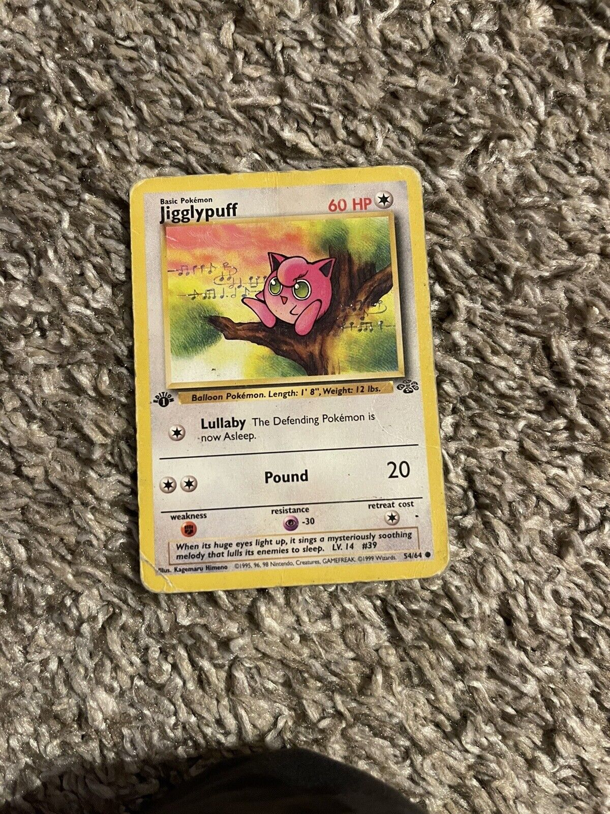 Pokémon Jigglypuff 54/64 Jungle Set 2000 (Tiny Crease - Portuguese)