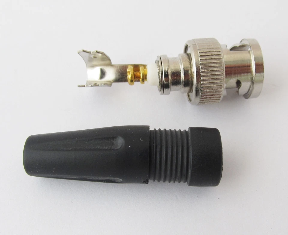 50 x for RG59 BNC Male Plug Screw Type Coaxial 50ohm Straight CCTV Connector - Image 3 of 4