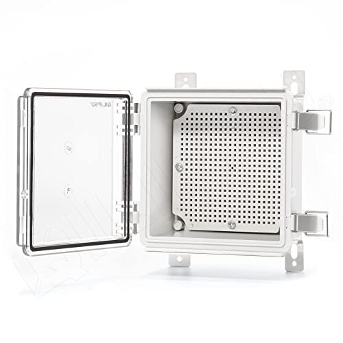 Animacyn Outdoor Electrical Junction Box - Clear Cover, Mounting Plate, 11.8x7.9x5.1 Inches