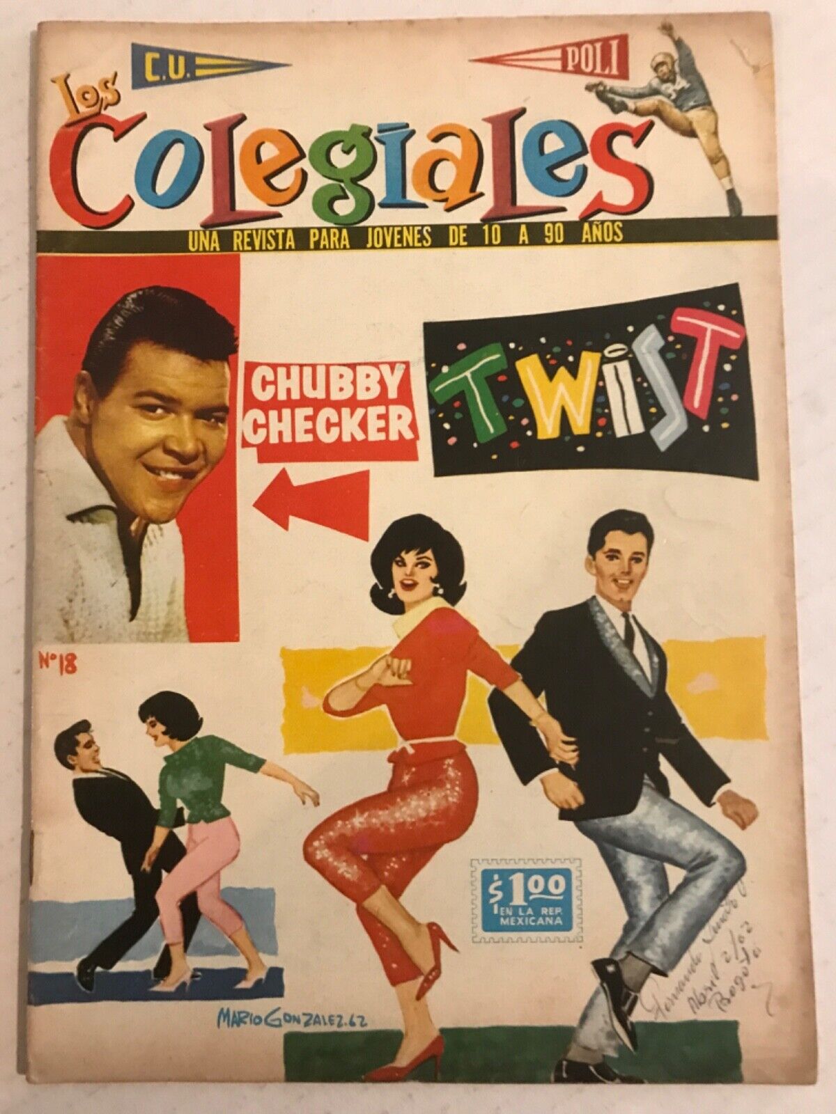 LOS COLEGIALES #24 : Revista 1962 VG; Spanish, Elvis Presley comic, RARE,  Love